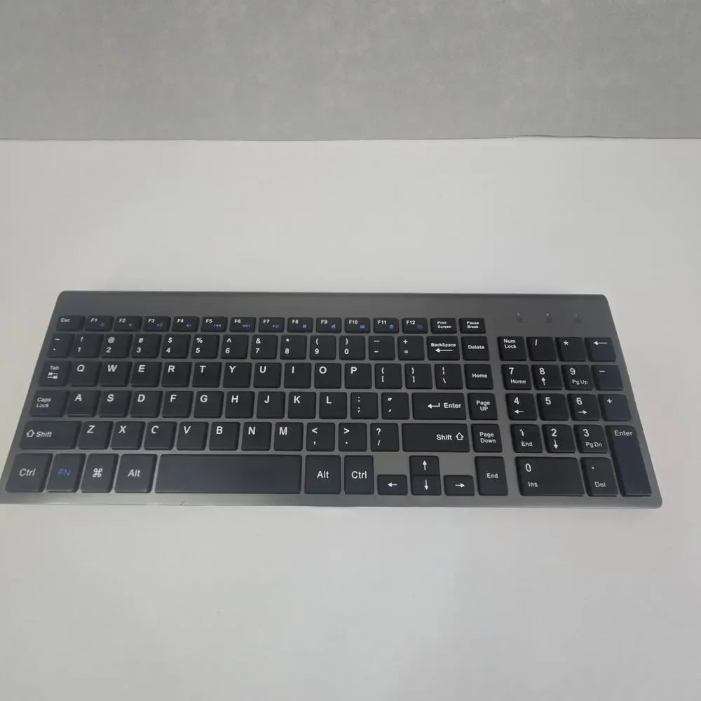 JoyAccess KB2 Slim Wireless Full Keyboard Gray & Silver with 2.4G USB Receiver